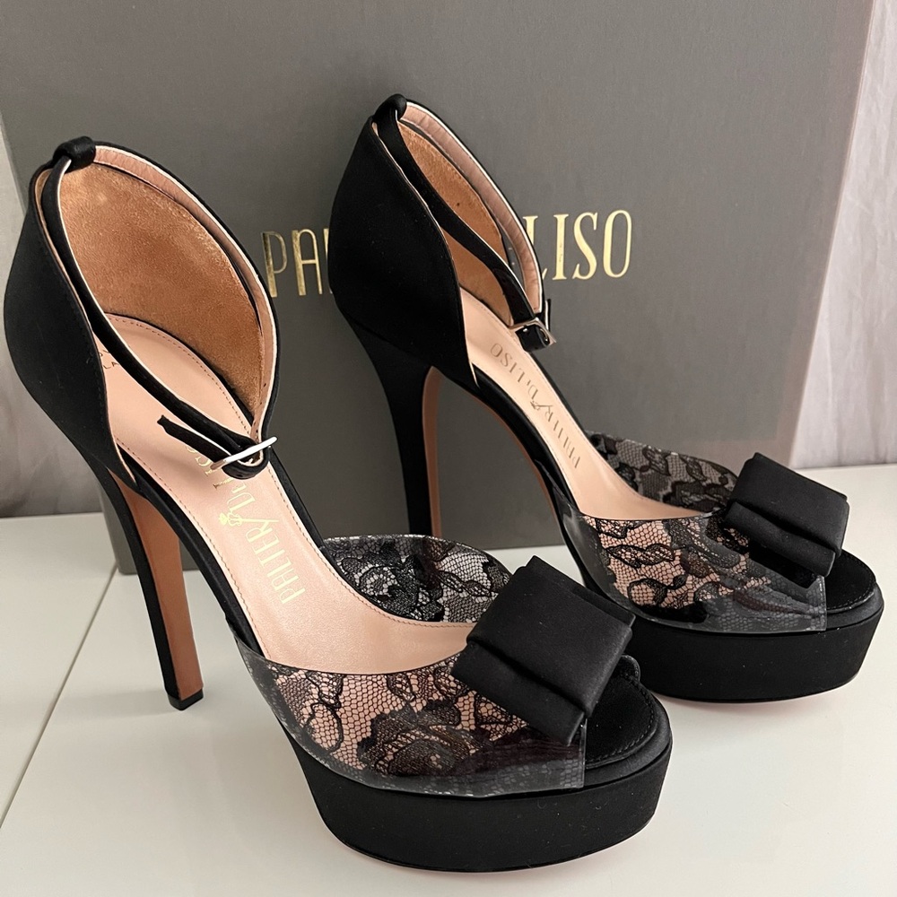 PALTER DeLISO Ritz Lace Stilleto Heels